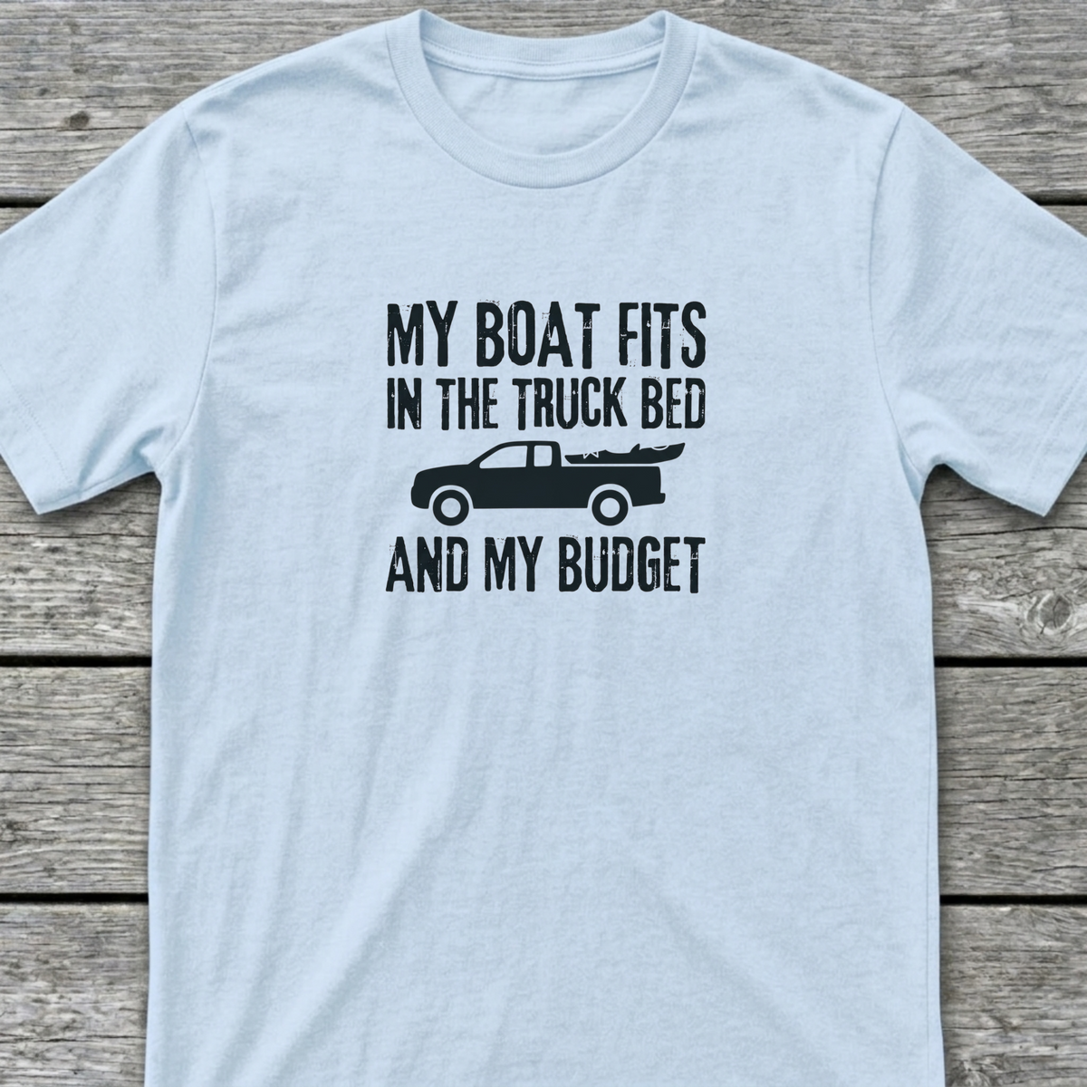 Boat Budget T-Shirt Light Blue