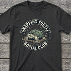 Snapping Turtle Social T-Shirt