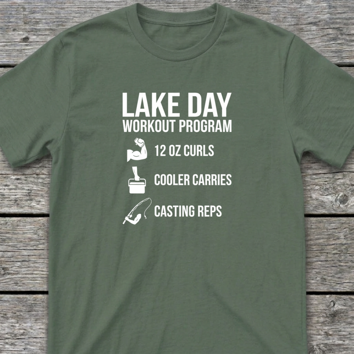 Lake Workout T-Shirt Military Green