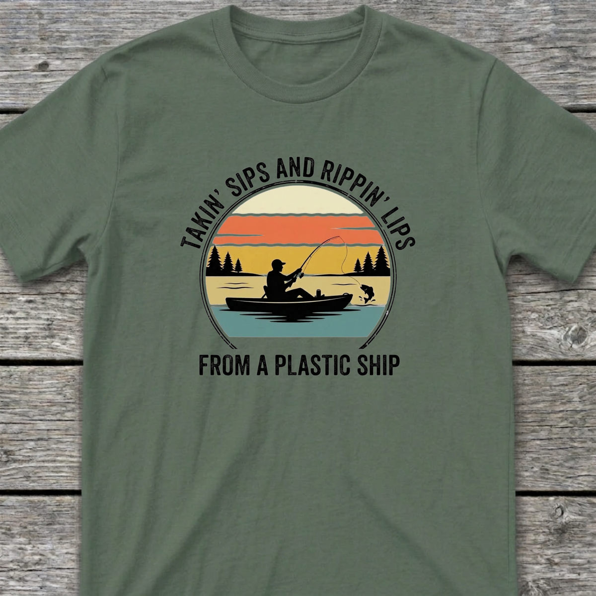 Plastic Ship T-Shirt Military Green