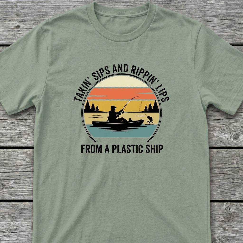 Plastic Ship T-Shirt Sage