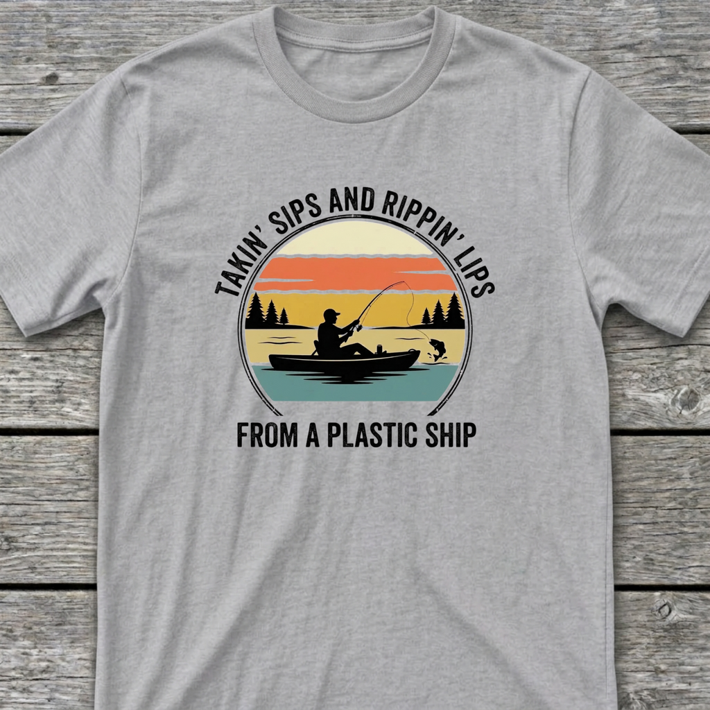 Plastic Ship T-Shirt Sport Grey