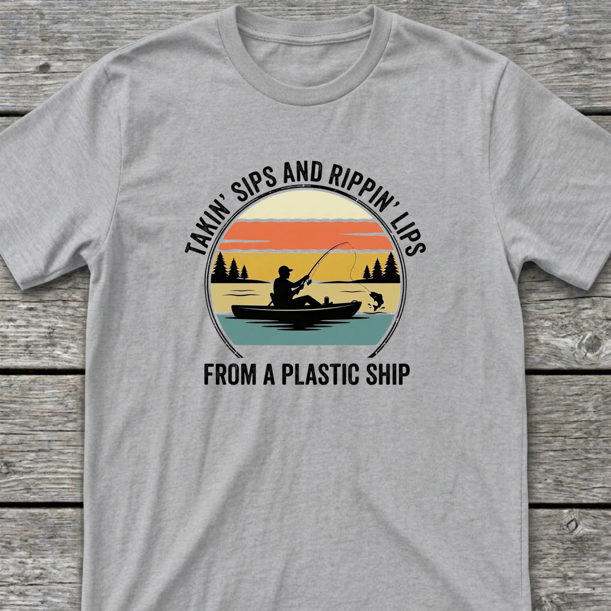 Plastic Ship T-Shirt Sport Grey