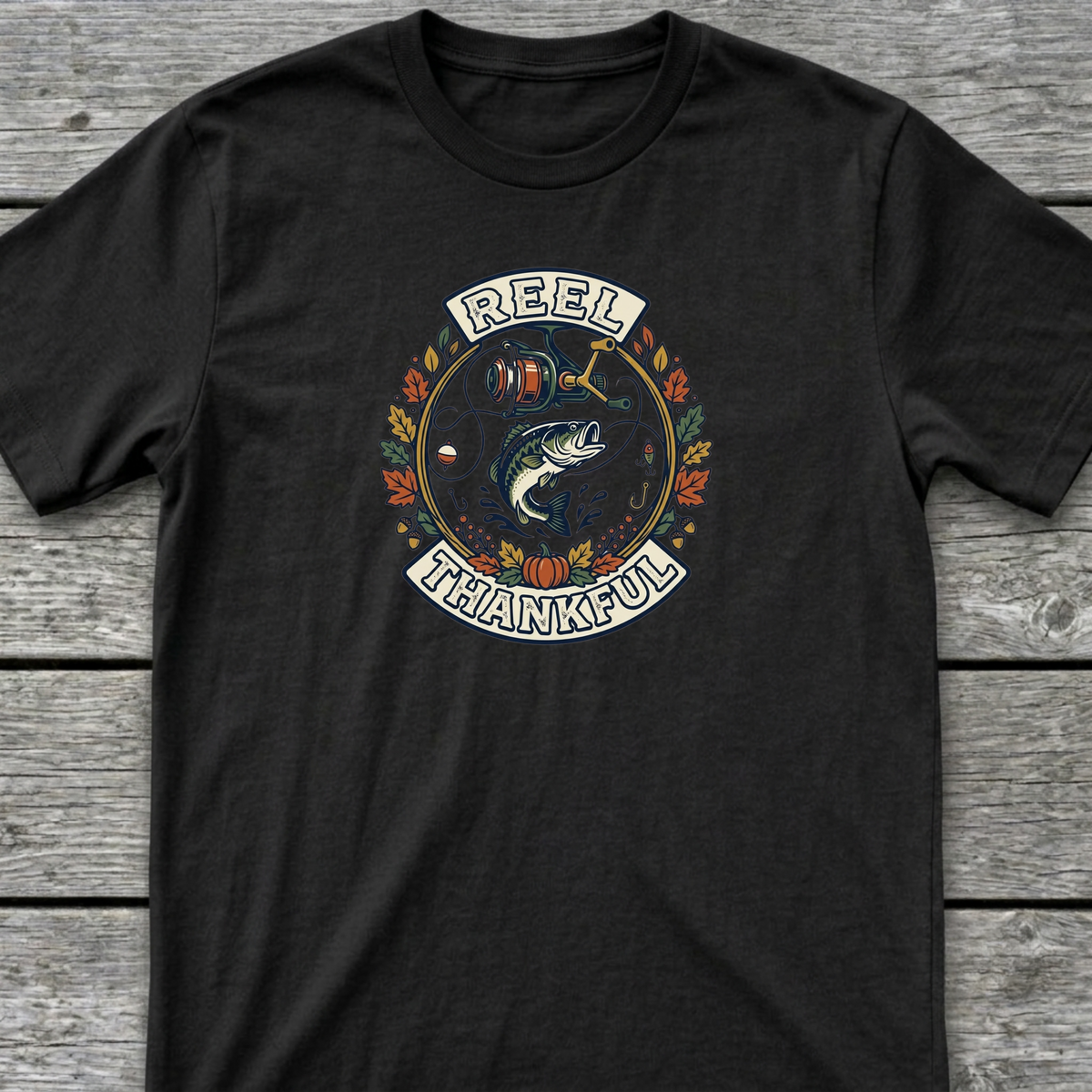Reel Thankful T-Shirt Black