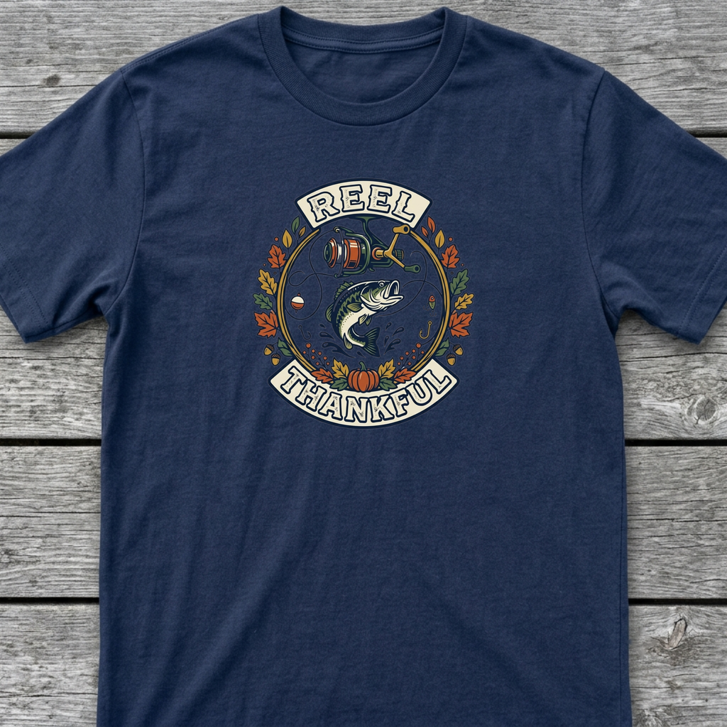 Reel Thankful T-Shirt Navy