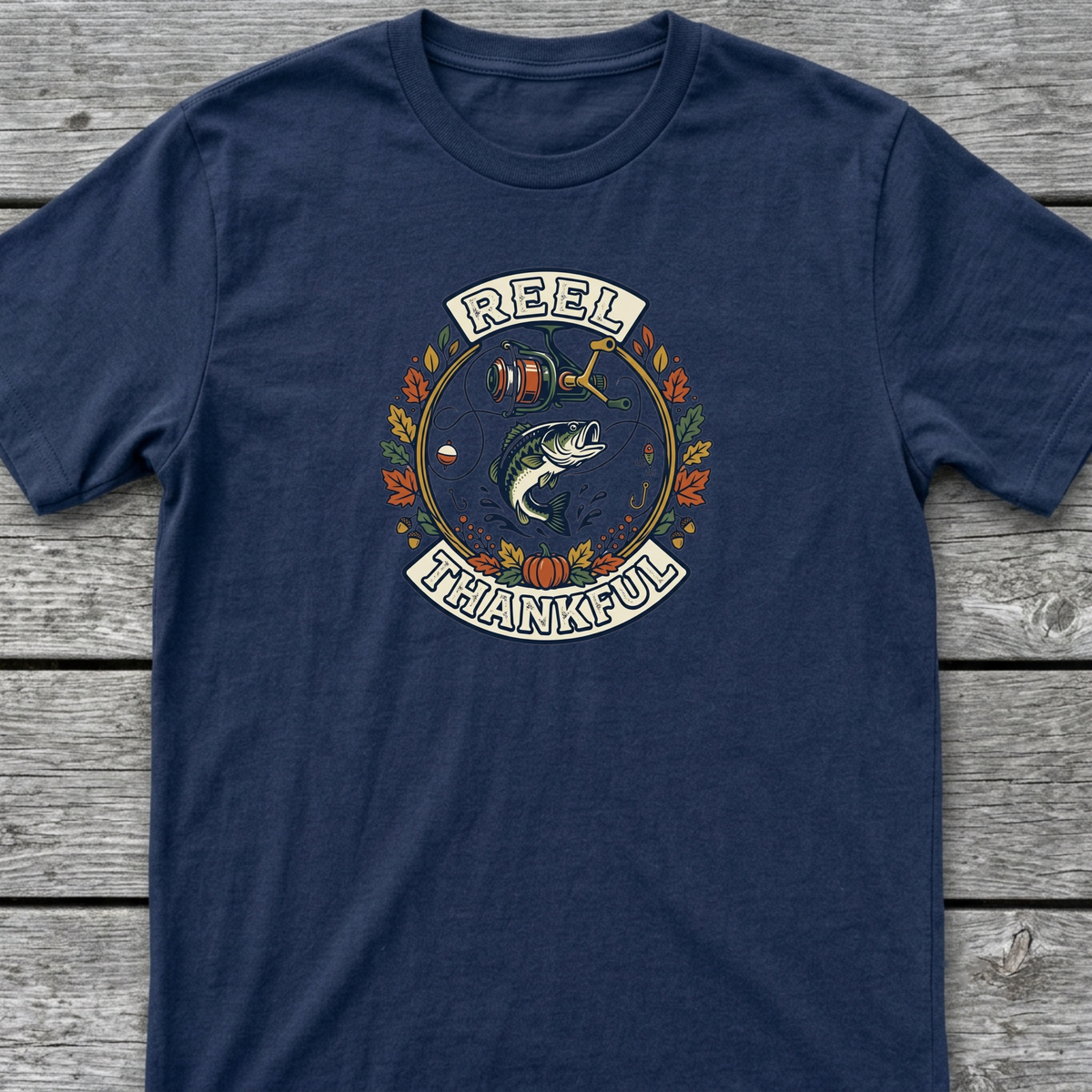 Reel Thankful T-Shirt Navy