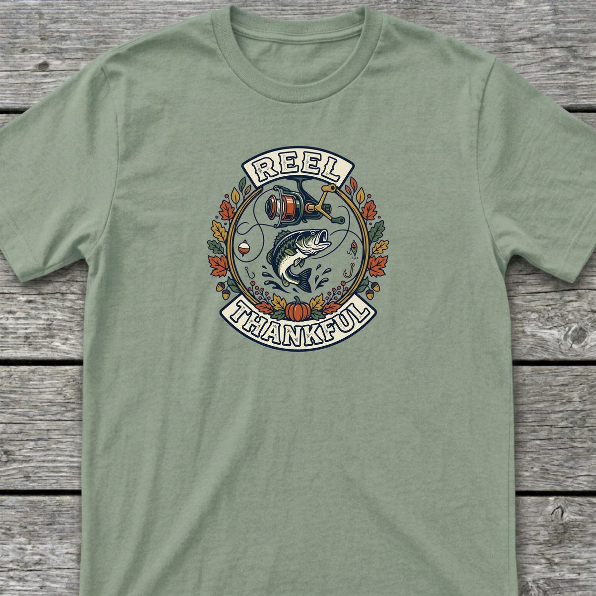 Reel Thankful T-Shirt Sage