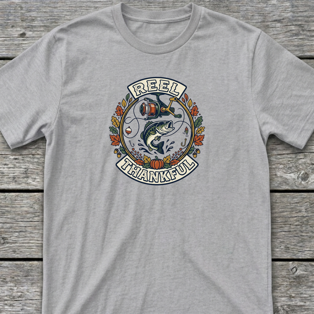 Reel Thankful T-Shirt Sport Grey